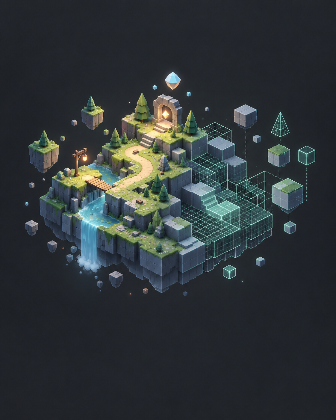 A game development illustration about exploring how games work.